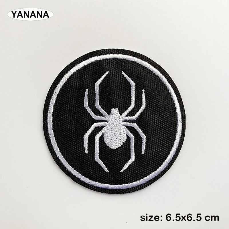 spider icon Patch Embroidery Patches For Clothing  Animal Iron On Patches On Clothes Watermelon Sticker