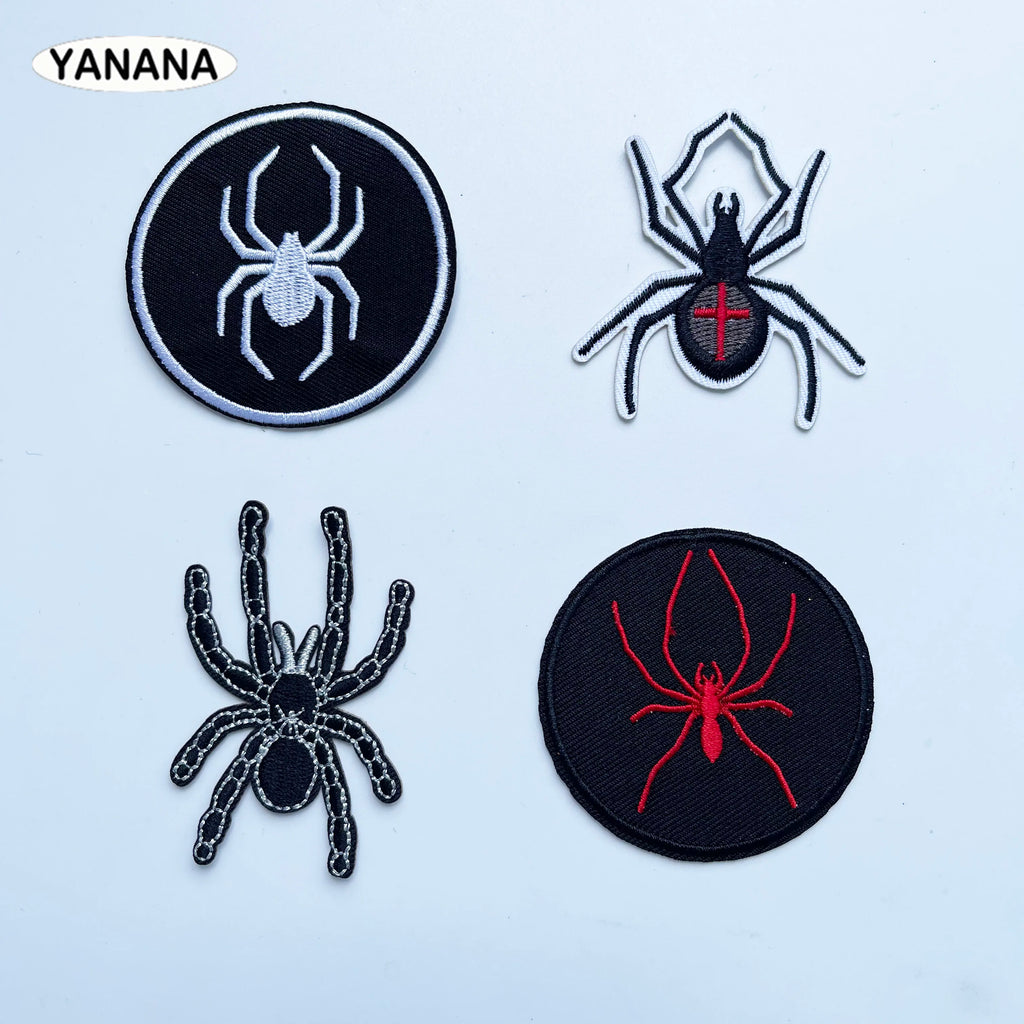 spider icon Patch Embroidery Patches For Clothing  Animal Iron On Patches On Clothes Watermelon Sticker