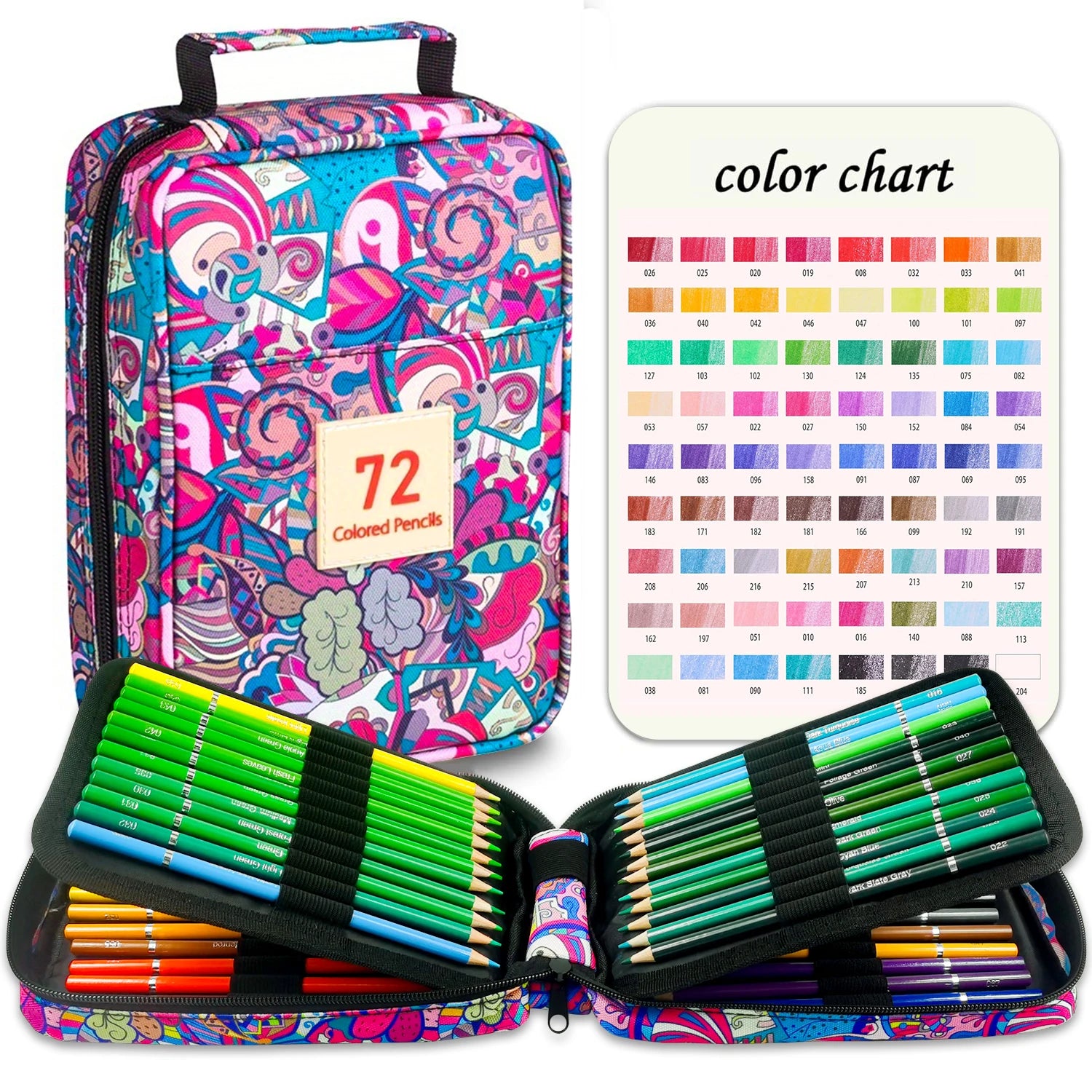 Set de 180 Lápices de Colores Profesionales Lápices de Aceite No Tóxicos para Dibujo y Bocetos