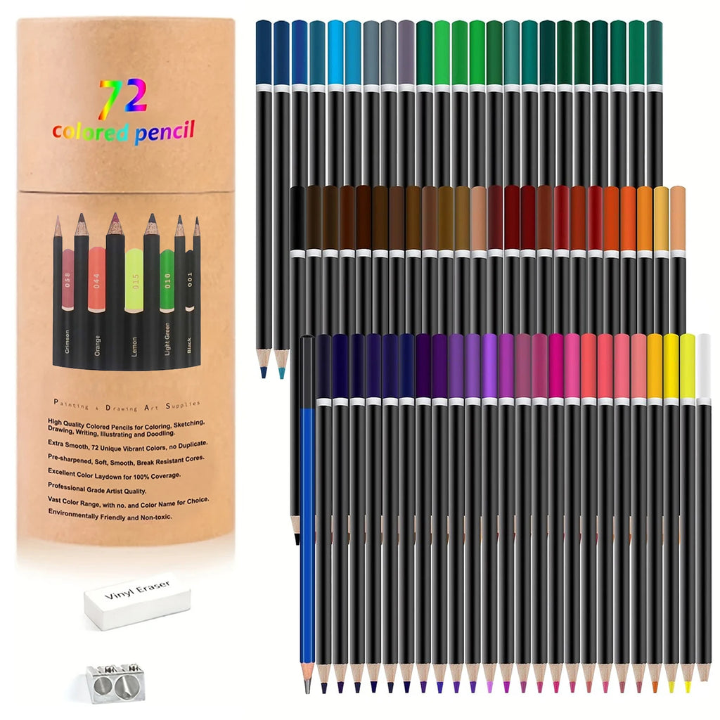 Set de 180 Lápices de Colores Profesionales Lápices de Aceite No Tóxicos para Dibujo y Bocetos