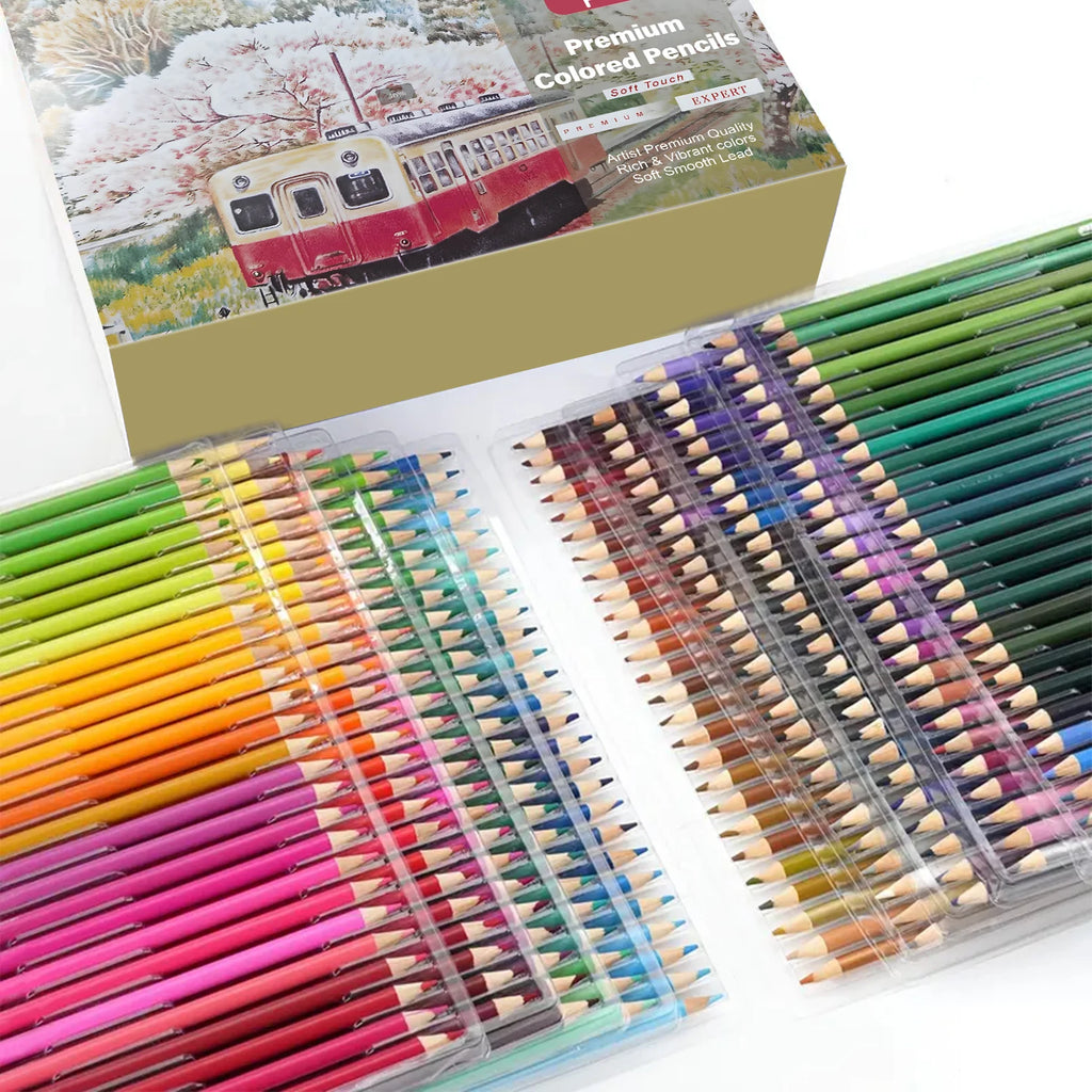 Set de 180 Lápices de Colores Profesionales Lápices de Aceite No Tóxicos para Dibujo y Bocetos